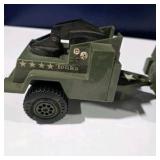 Vintage Tonka Military Jeep With Trailer Toy Vehicle