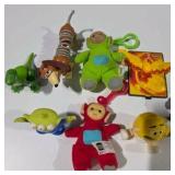 Mixed Character Toy Lot Teletubbies Toy Story Pokemon Moltres M&M’s & Fast Food Toys