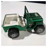 Vintage Green Tonka Jeep Toy Truck Metal Body White Interior