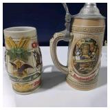 Budweiser Clydesdales Beer Stein & Anheuser-Busch Lidded Stein Lot