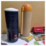 Assorted Model Railroad Scenery Lot – Buildings, Silos, M-K-T Train Car, Signs & Farm Accessories