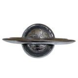 Pair of Vintage Chrome Globe & Wing Wall Sconce
