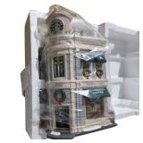 Dept. 56 Snow Village Starbucks Coffee Building and Coffee Cart