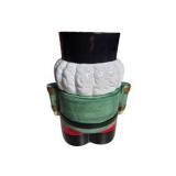 Christmas Village Nutcracker Cookie Jar Earthenware with Box & Santa Hat