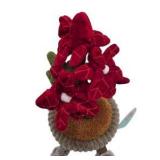 Play Right Hug Me Poinsettia Plant 11” Plush Potted Red Flower Stuffed Toy- New