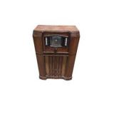 Vintage Zenith Console Tube Radio, Rotor Wave Magnet, Turns On, Needs Antenna