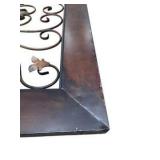 Large 38" x 42" Decorative Framed Metal Scrollwork Wall Mirror / Wall Art