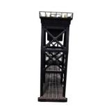 Estimated value $100 - $200! Large Model Train Lift Bridge / Drawbridge with Track, Towers & Brass Gear