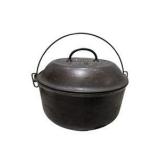 Cast Iron Cookware Lot With Silver Plated Flatware - Dutch Oven No. 6, Skillets & Muffin Pan
