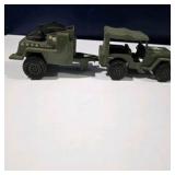 Vintage Tonka Military Jeep With Trailer Toy Vehicle