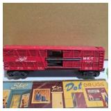 Assorted Model Railroad Scenery Lot – Buildings, Silos, M-K-T Train Car, Signs & Farm Accessories
