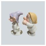 Lenox Disney Dopey & Sneezy Salt and Pepper Set With Certificate