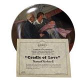 Norman Rockwell & Collector Plate Lot With COAs, First Haircut, Cradle Of Love, The Student & Mary Mary