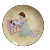 Norman Rockwell Collector Plates Lot – Happy Birthday Dear Mother, Little Mother & Christmas Dream w/ Boxes