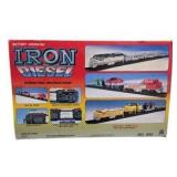 Battery Operated Iron Diesel Train Set No. 602 Union Pacific Tank Car Track Boxed
