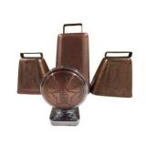 Copper Cowbells & Fill ’Er Up Bar Token Display Lot