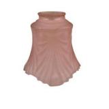 Lot of 6 Frosted Glass Lamp Shades – 5 Cream & 1 Pink Floral/Art Deco Style