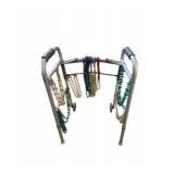 Medline Folding Walker With Wheels and Beaded Necklaces