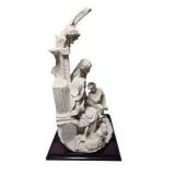 G. Armani Nativity Figurine Holy Family Angels on Wood Base – Florence Italy