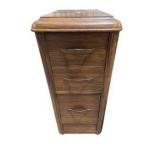 3-Piece Wood Furniture Lot – Matching Side Cabinets & Bench / Coffee Table