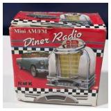 Working RMK Mini AM/FM Diner Radio Jukebox Style With Original Box