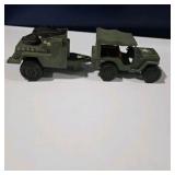 Vintage Tonka Military Jeep With Trailer Toy Vehicle