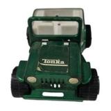 Vintage Green Tonka Jeep Toy Truck Metal Body White Interior
