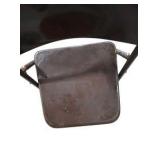 6 Brown Metal Folding Chairs With Rolling Storage Cart