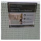 Mineral Spring Luxury Cotton Memory Foam Bathmat 24" x 36" Light Blue