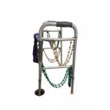 Medline Folding Walker With Wheels and Beaded Necklaces