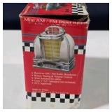 Working RMK Mini AM/FM Diner Radio Jukebox Style With Original Box