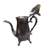 Mixed Decor Lot - Cardinal Poinsettia Stand, Silverplate Coffee Pot, Shakers & Candle Items