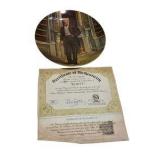 Norman Rockwell & Gone With The Wind Collector Plate Lot With COAs & Original Boxes, Water-Damaged Boxes