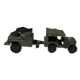 Vintage Tonka Military Jeep With Trailer Toy Vehicle