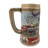 Miller High Life Great American Achievements 1st Transcontinental Railway Beer Stein Mug 1869