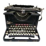 Estimated $200-$300 value! Vintage Remington 12 Manual Typewriter Black Antique Display Piece