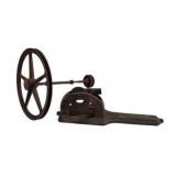Antique Cast Iron Star Tobacco Cutter w/ A Large Hand Wheel – Rusty Display Piece