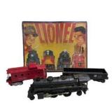 Vintage Lionel Train Lot – 246 Steam Engine, 6007 Caboose, NYC Gondola & 1954 Lionel Tin Sign