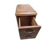 3-Piece Wood Furniture Lot – Matching Side Cabinets & Bench / Coffee Table
