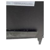 Black Electric Fireplace Stove Heater with Faux Logs, Glass Doors & Flame Effect - Working