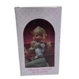 Precious Moments Christmas Stocking Hanger With Lights & Trim Shoppe Porcelain Musical Bell