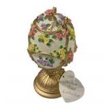 Lefton Royal Egg Collection Floral Musical Egg “Hi-Lili Hi-Lo” 1995 With Box