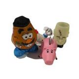 Mixed Character Toy Lot Burger King Disney Toy Story Piggy Bank Dalmatian & Fast Food Toys