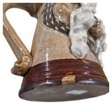 Pottery Face Mug With Handle – Brown & Cream Ceramic Character Decor