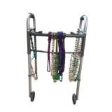 Medline Folding Walker With Wheels and Beaded Necklaces