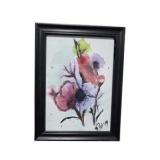 Floral Wall Art & Decorative Shower Curtain Hooks Lot