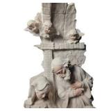 G. Armani Nativity Figurine Holy Family Angels on Wood Base – Florence Italy