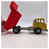 Vintage Hubley Kiddie Toy Diecast Metal Dump Truck & Ny-Lint Cattle Trailer