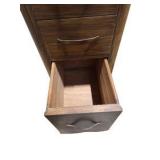 3-Piece Wood Furniture Lot – Matching Side Cabinets & Bench / Coffee Table