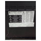 Black Electric Fireplace Stove Heater with Faux Logs, Glass Doors & Flame Effect - Working